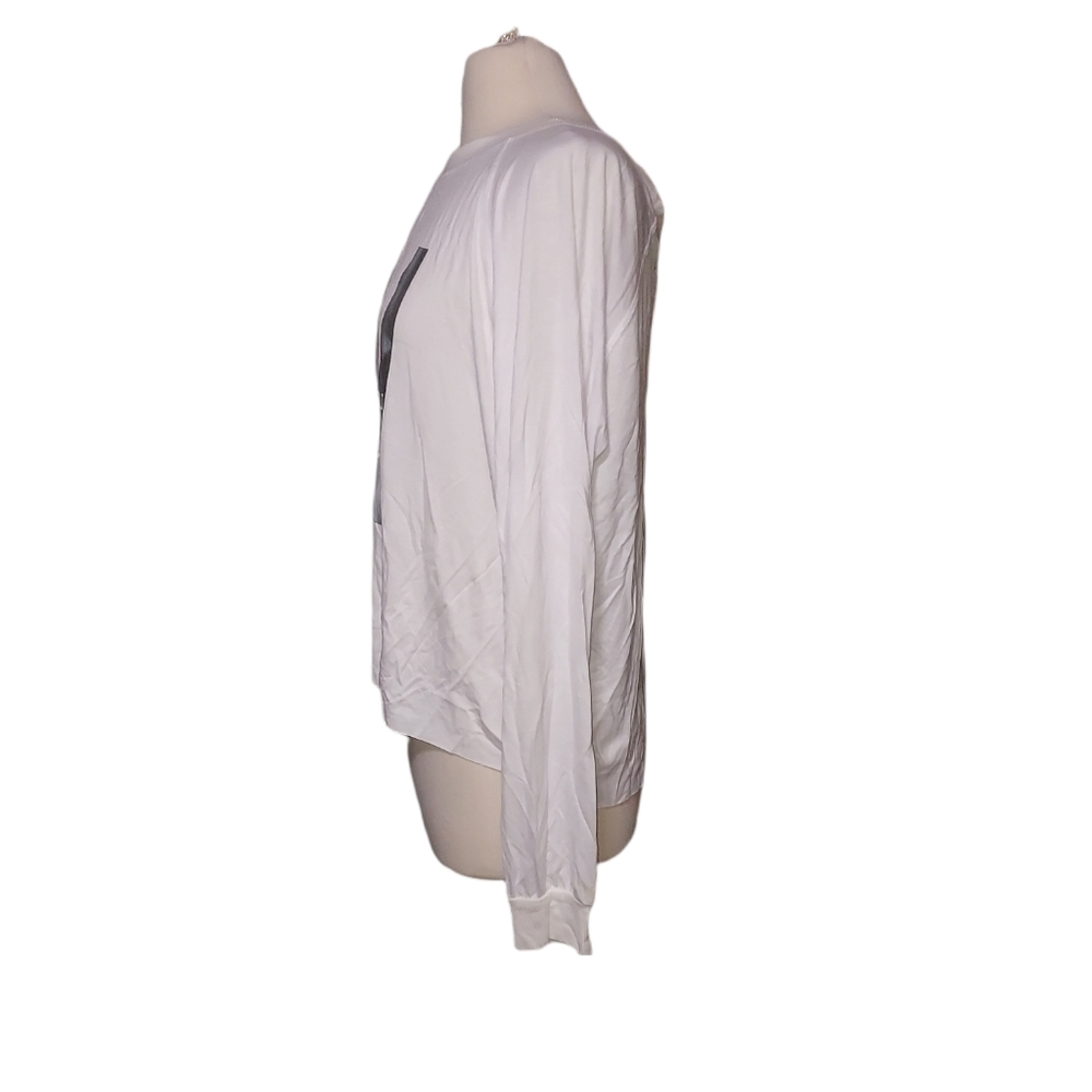 Hippie Beach Bum Shirt Top L Cropped Long Sleeve Woman Sustainable Casua… - Picture 2 of 4